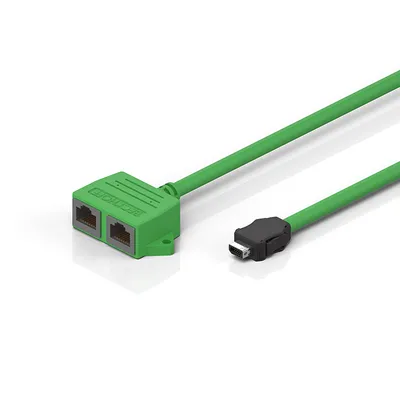 Industrial Ethernet/EtherCAT adapter, shielded, PVC, 5 x 2 x 0.14 mm², fixed installation, green