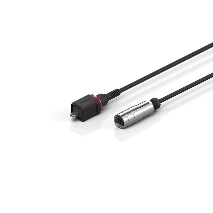 Display cable, shielded, PVC, fixed installation, black