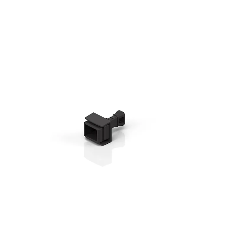 Protection cap, plastic, push-pull V4, black, straight, IP65/67