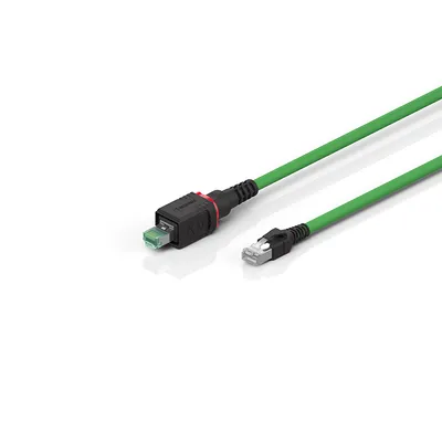 Industrial Ethernet/EtherCAT cable, PUR, 4 x 2 x AWG26/7, fixed installation, green, Cat.6A