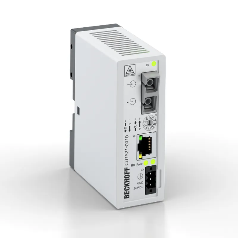 Infrastructure, media converter, Ethernet/EtherCAT, 100 Mbit/s, 24 V DC, fiber optic single-mode