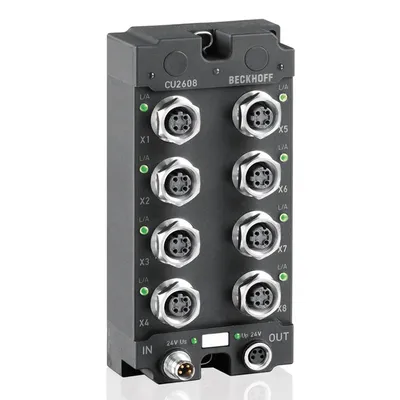 Infrastructure, 8-port switch, Ethernet, 100 Mbit/s, 24 V DC, M12