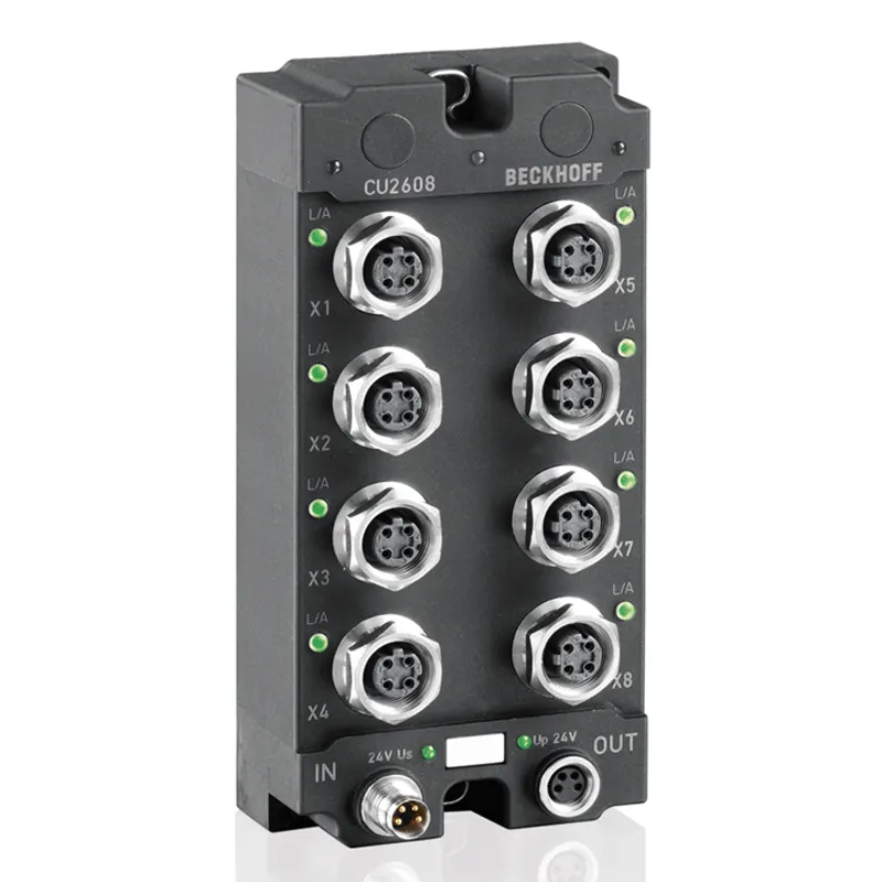 Infrastructure, 8-port switch, Ethernet, 100 Mbit/s, 24 V DC, M12