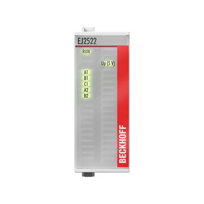 EtherCAT plug-in module, 2-channel pulse train output, incr. enc. simulation, RS422, 50 mA