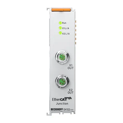 2-port EtherCAT junction with M8 connection