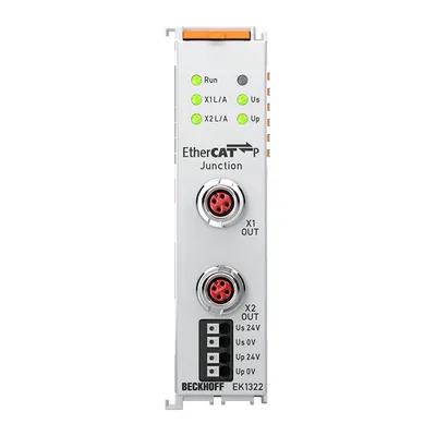 2-port EtherCAT P junction with feed-in