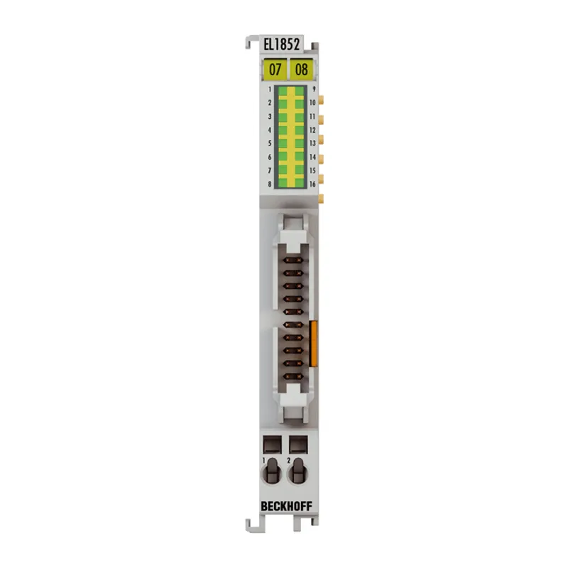 EtherCAT Terminal, 8-channel digital input + 8-channel digital output, 24 V DC, 3 ms, 0.5 A, flat-ribbon cable