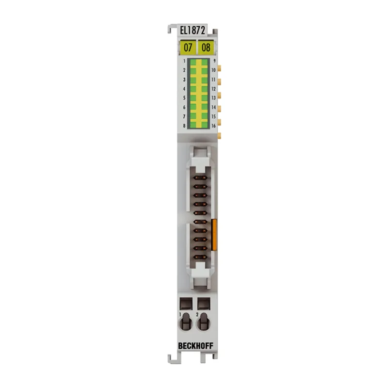EtherCAT Terminal, 16-channel digital input, 24 V DC, 10 µs, ground switching, flat-ribbon cable
