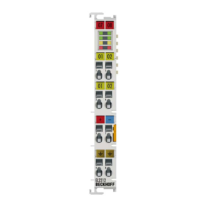 EtherCAT Terminal, 2-channel digital output, 24…72 V DC, 10 A, overexcitation, multi-timestamp