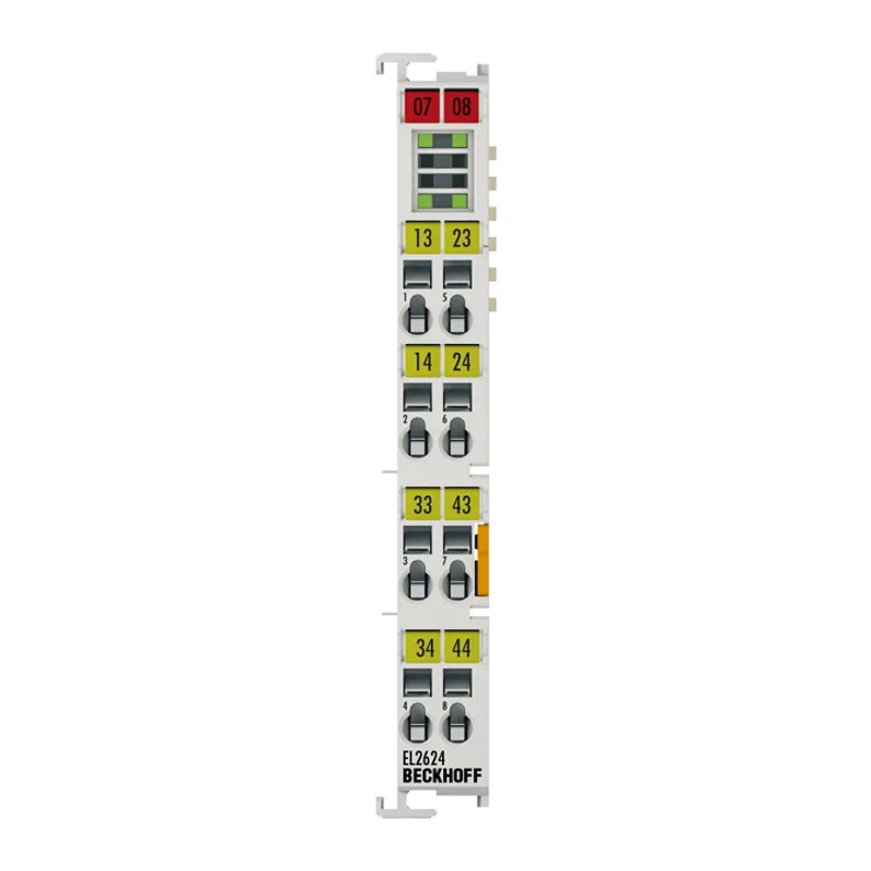 EtherCAT Terminal, 4-channel relay output, 125 V AC, 30 V DC, 0.5 A AC, 2 A DC