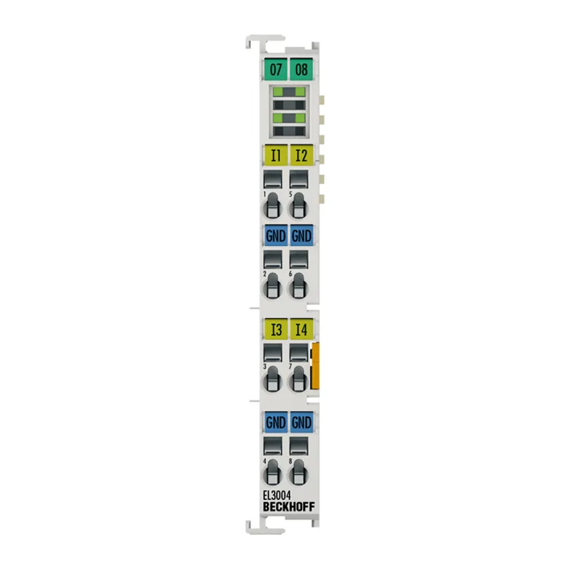 EtherCAT Terminal, 4-channel analog input, voltage, ±10 V, 12 bit, single-ended