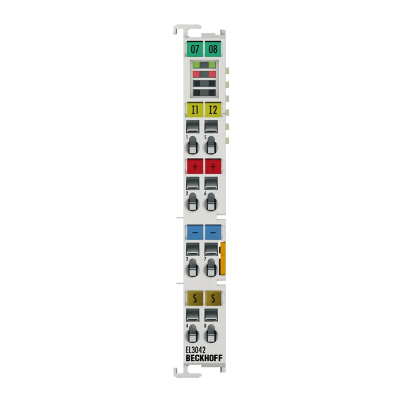 EtherCAT Terminal, 2-channel analog input, current, 0…20 mA, 12 bit, single-ended