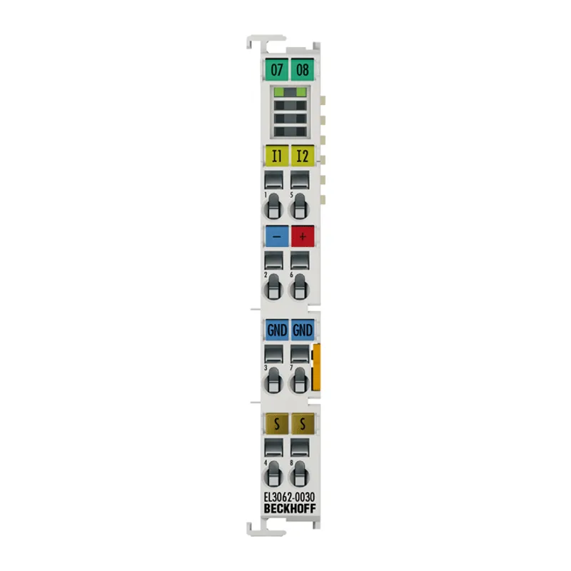 EtherCAT Terminal, 2-channel analog input, voltage, 0…30 V, 12 bit, single-ended
