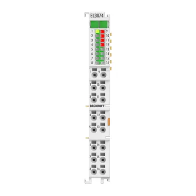 EtherCAT Terminal, 4-channel analog input, multi-function, ±10 V, ±20 mA, 16 bit, single-ended, 2 ksps