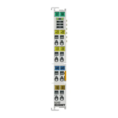 EtherCAT Terminal, 2-channel analog input, voltage, ±10 V, 16 bit, differential