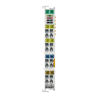 EtherCAT Terminal, 2-channel analog input, current, ±20 mA, 16 bit, differential