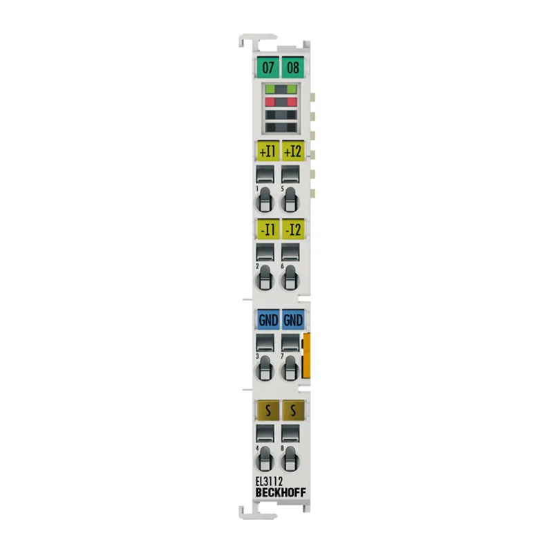 EtherCAT Terminal, 2-channel analog input, current, 0…20 mA, 16 bit, differential