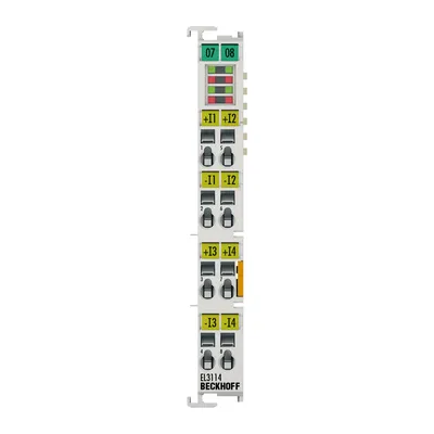 EtherCAT Terminal, 4-channel analog input, current, 0…20 mA, 16 bit, differential