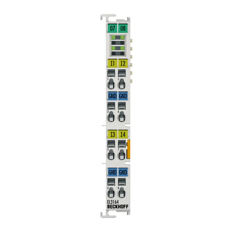 EtherCAT Terminal, 4-channel analog input, voltage, 0…10 V, 16 bit, single-ended