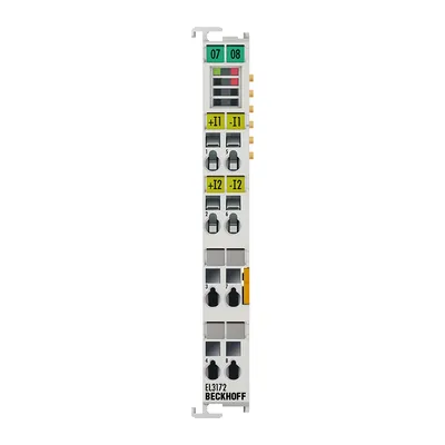 EtherCAT Terminal, 2-channel analog input, multi-function, ±10 V, ±20 mA, 16 bit, differential, electrically isolated