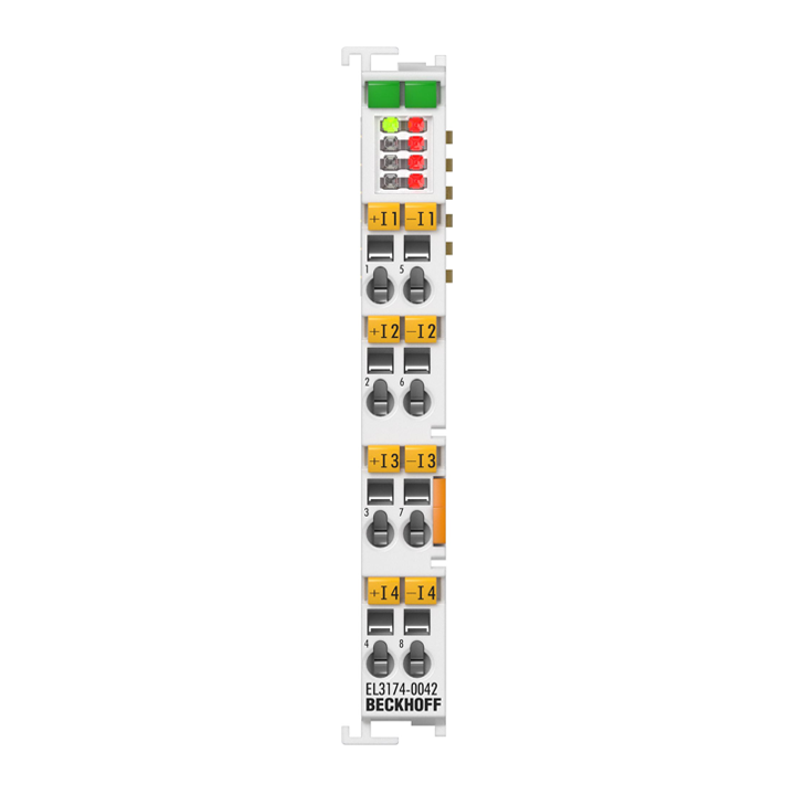 EtherCAT Terminal, 4-channel analog input, multi-function, ±60 V, ±30 V, 16 bit, differential, electrically isolated