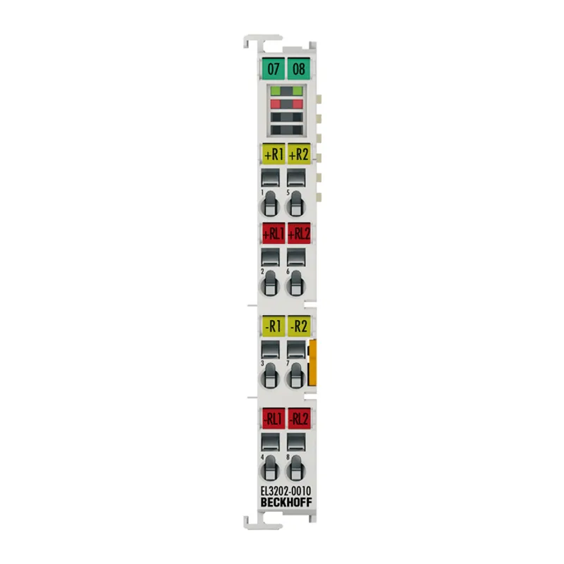 EtherCAT Terminal, 2-channel analog input, temperature, RTD (Pt100), 16 bit, high-precision