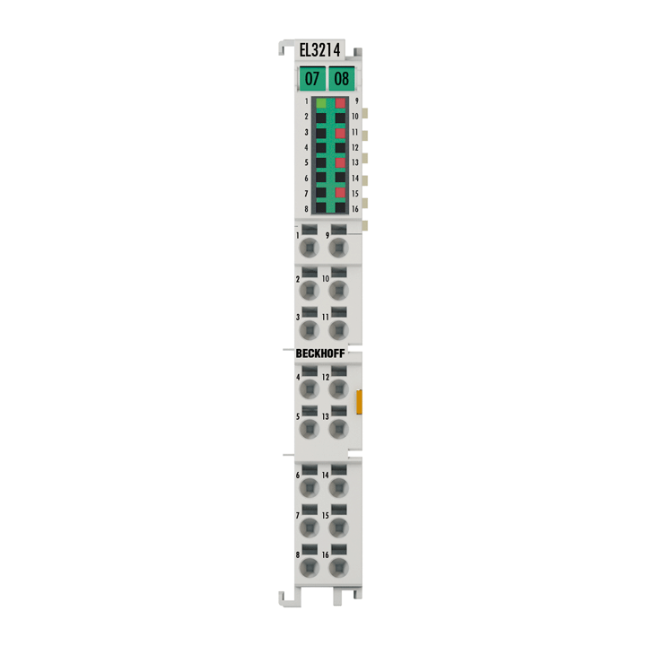 EtherCAT Terminal, 4-channel analog input, temperature, RTD (Pt100), 16 bit, 3-wire connection