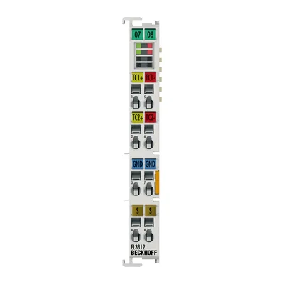 EtherCAT Terminal, 2-channel analog input, temperature, thermocouple, 16 bit