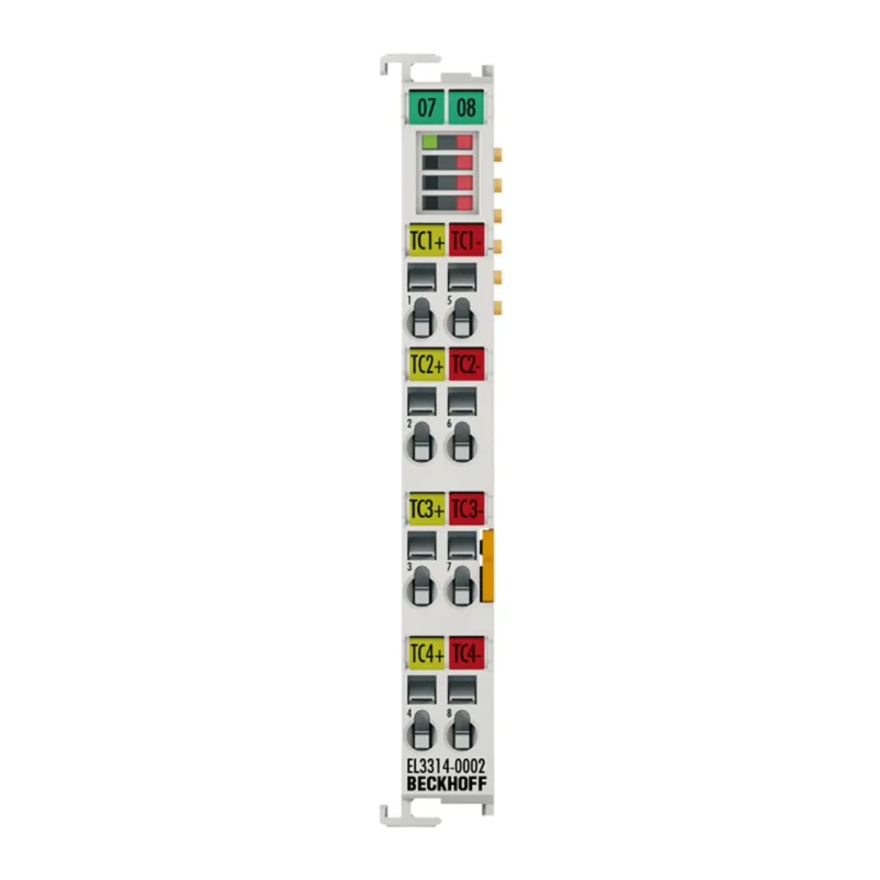 EtherCAT Terminal, 4-channel analog input, temperature, thermocouple, 24 bit, electrically isolated