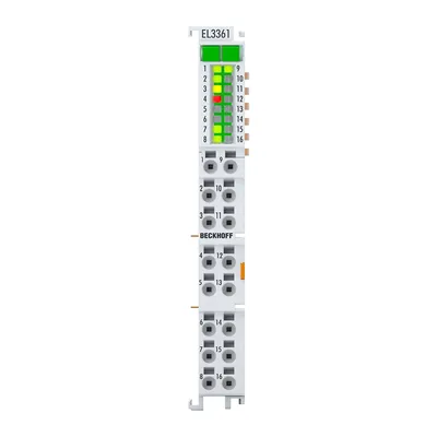 EtherCAT Terminal, 1-channel analog input, measuring bridge, full bridge, 24 bit, sensor supply 5/10 V DC, with 1 x digital input, 1 x digital output