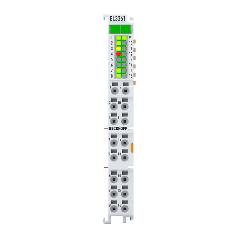 EtherCAT Terminal, 1-channel analog input, measuring bridge, full bridge, 24 bit, sensor supply 5/10 V DC, with 1 x digital input, 1 x digital output