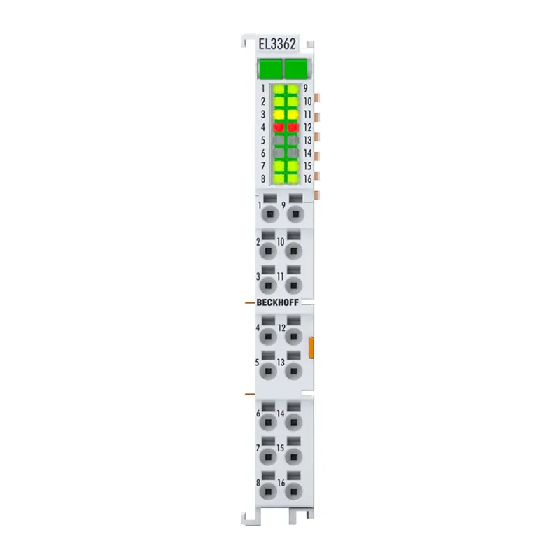 EtherCAT Terminal, 2-channel analog input, measuring bridge, full bridge, 24 bit, sensor supply 5/10 V DC, with 2 x digital combi
