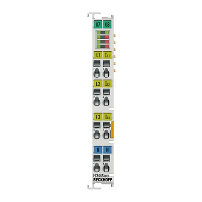 EtherCAT Terminal, 3-channel analog input, power measurement, 480 V AC/DC, 0.1 A, 24 bit
