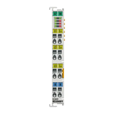 EtherCAT Terminal, 3-channel analog input, power measurement, 480 V AC/DC, 1 A, 24 bit