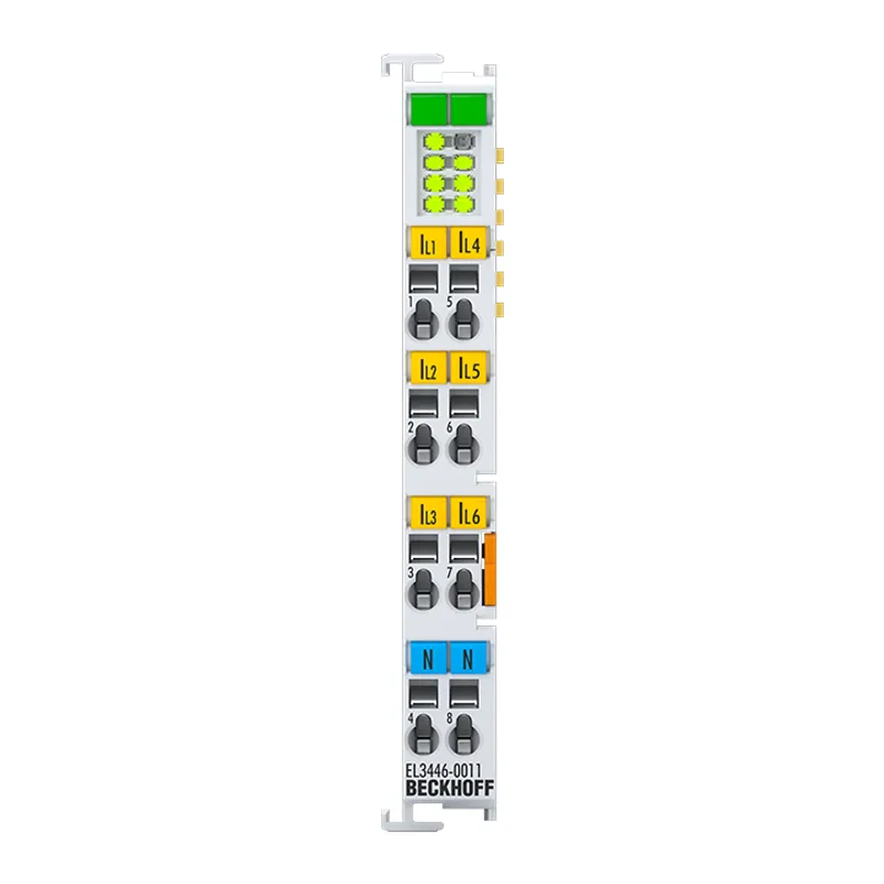 EtherCAT Terminal, 6-channel analog input, current, 0,1 A, 24 bit, distributed power measurement