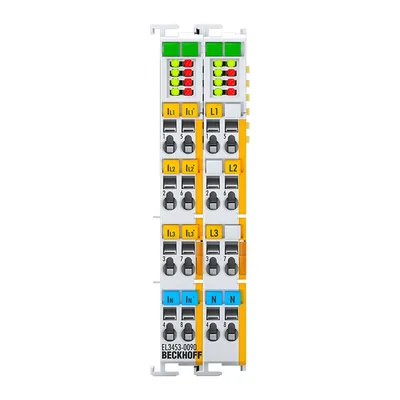 EtherCAT Terminal, 3-channel analog input, power measurement, 690 V AC, 0.1/1/5 A, 24 bit, electrically isolated, TwinSAFE SC
