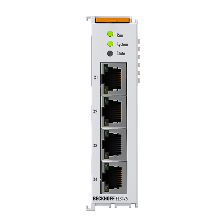 EtherCAT Terminal, 12-channel analog input, 4-port, multi-function, 333 mV, 24 bit, distributed power measurement, RJ45