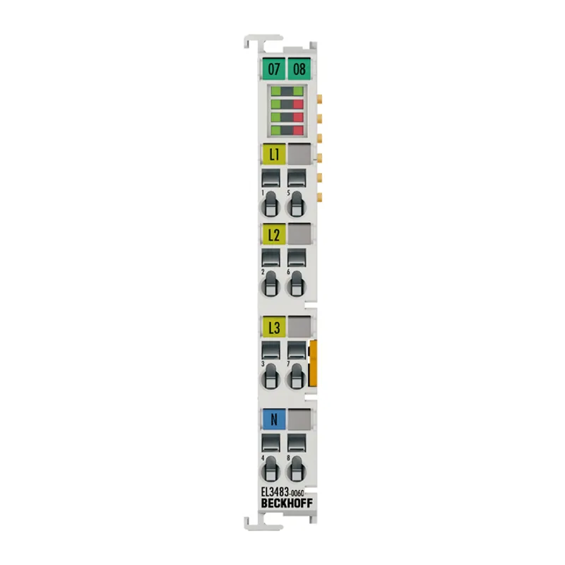 EtherCAT Terminal, 3-channel analog input, mains monitor, 480 V AC, 24 bit, with analog values
