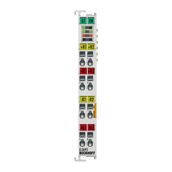 EtherCAT Terminal, 2-channel analog input, resistance, 100 mΩ…10 MΩ, 24 bit