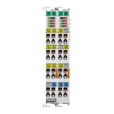 EtherCAT Terminal, 3-channel analog input, multi-function, 130 V AC, 1/5 A, 16 bit, 20 ksps, electrically isolated, oversampling