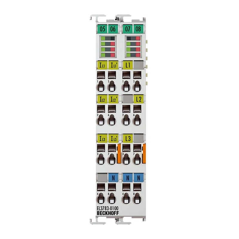 EtherCAT Terminal, 3-channel analog input, multi-function, 130 V AC, 1/5 A, 16 bit, 20 ksps, electrically isolated, oversampling