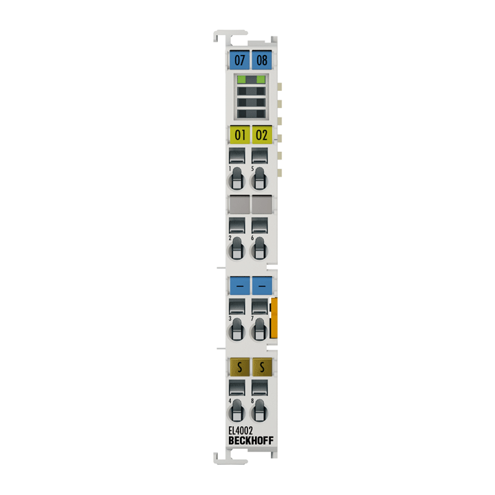 EtherCAT Terminal, 2-channel analog output, voltage, 0…10 V, 12 bit