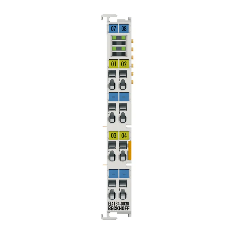 EtherCAT Terminal, 4-channel analog output, voltage, ±10 V, 16 bit, externally calibrated