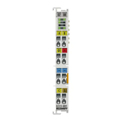 EtherCAT Terminal, 1-channel encoder interface, incremental, 24 V DC HTL, 100 kHz, with 1 x digital output 24 V DC