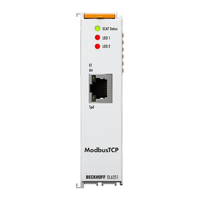 EtherCAT Terminal, 1-port communication interface, Modbus TCP, client/server