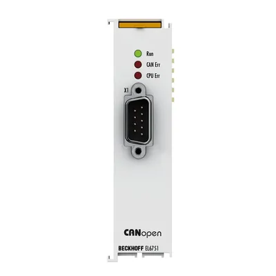 EtherCAT Terminal, 1-channel communication interface, CANopen, master/slave