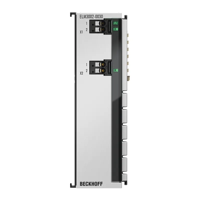 EtherCAT Terminal, 2-channel analog input, voltage, ±30 V…±20 mV, 24 bit, 20 ksps, externally calibrated