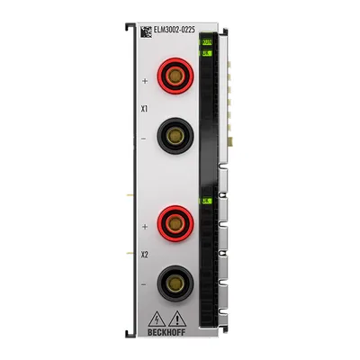 EtherCAT Terminal, 2-channel analog input, voltage, ±60 V…1200 V, 24 bit, 50 ksps, electrically isolated, 4 mm socket, factory calibrated
