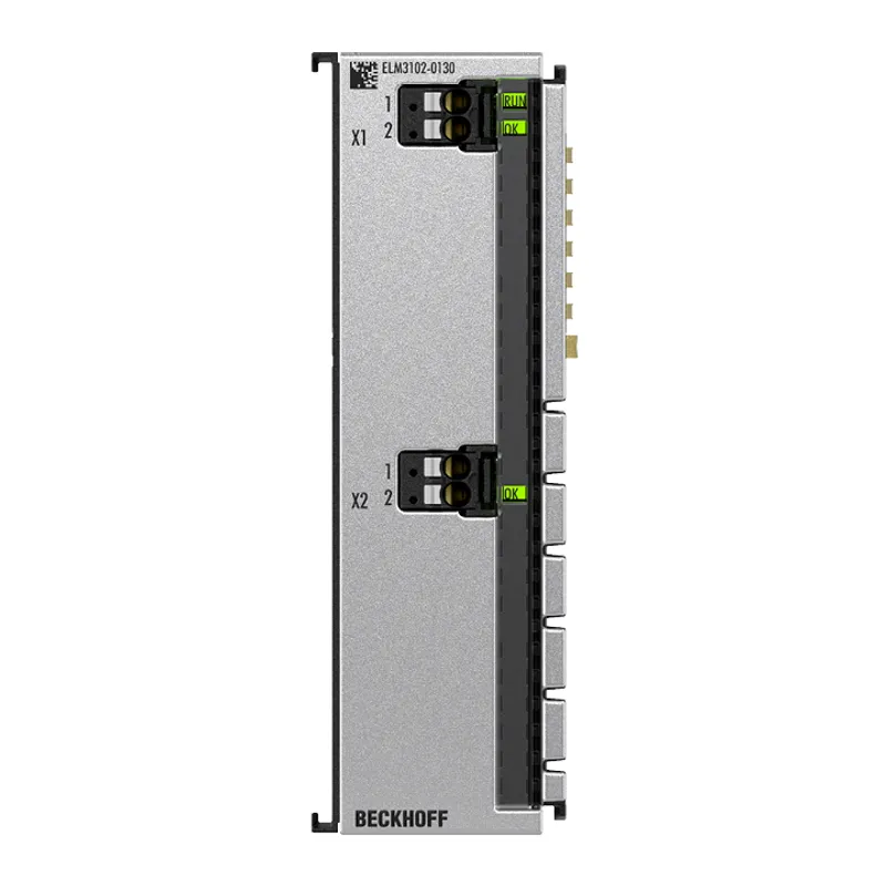 EtherCAT Terminal, 2-channel analog input, multi-function, ±60 V, ±20 mA, 24 bit, 20 ksps, electrically isolated, externally calibrated