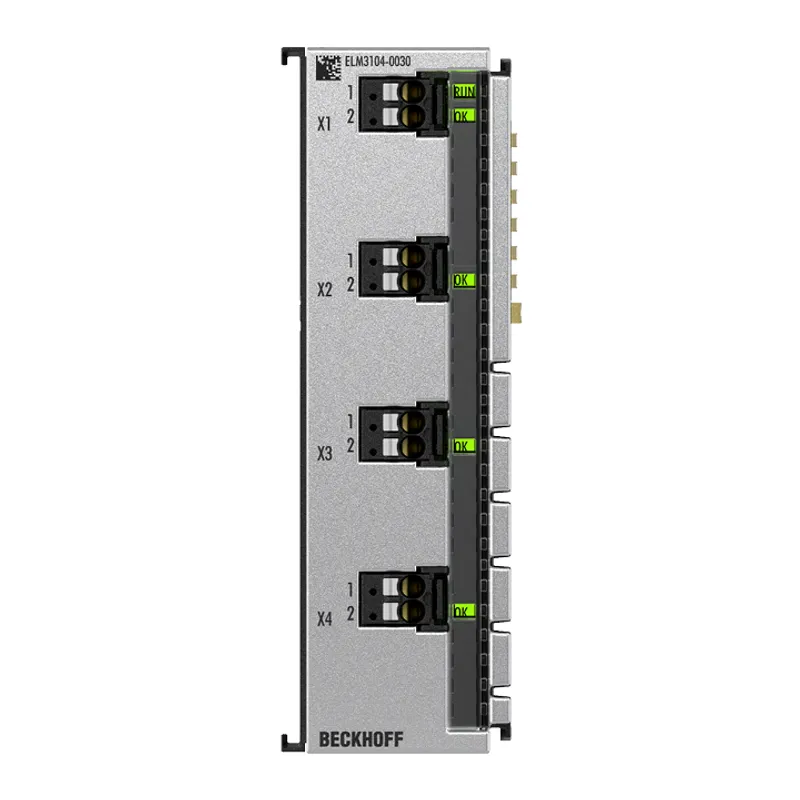 EtherCAT Terminal, 4-channel analog input, current, ±20 mA, 24 bit, 10 ksps, externally calibrated